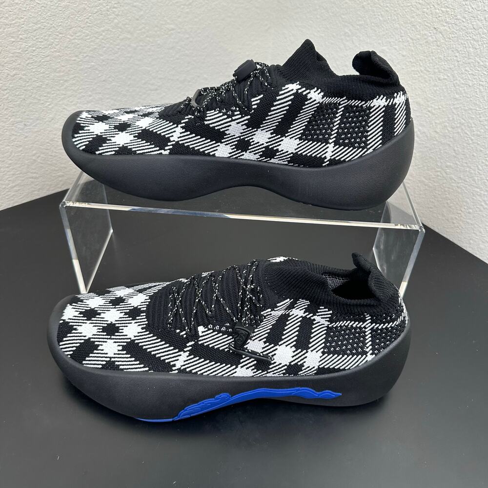 Burberry Men Check Plaid Knit Sock Sneakers Black White Trainer Men 10 EU 43 NIB - Picture 6 of 12